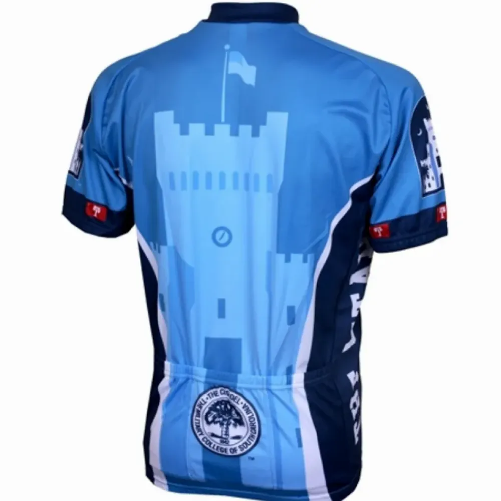The Citadel Men's Cycling Jersey - Bold Design/Blue/White/Navy