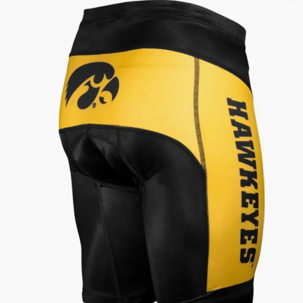 Hawkeyes Cycling Shorts - Iowa Cycling - Black/Yellow