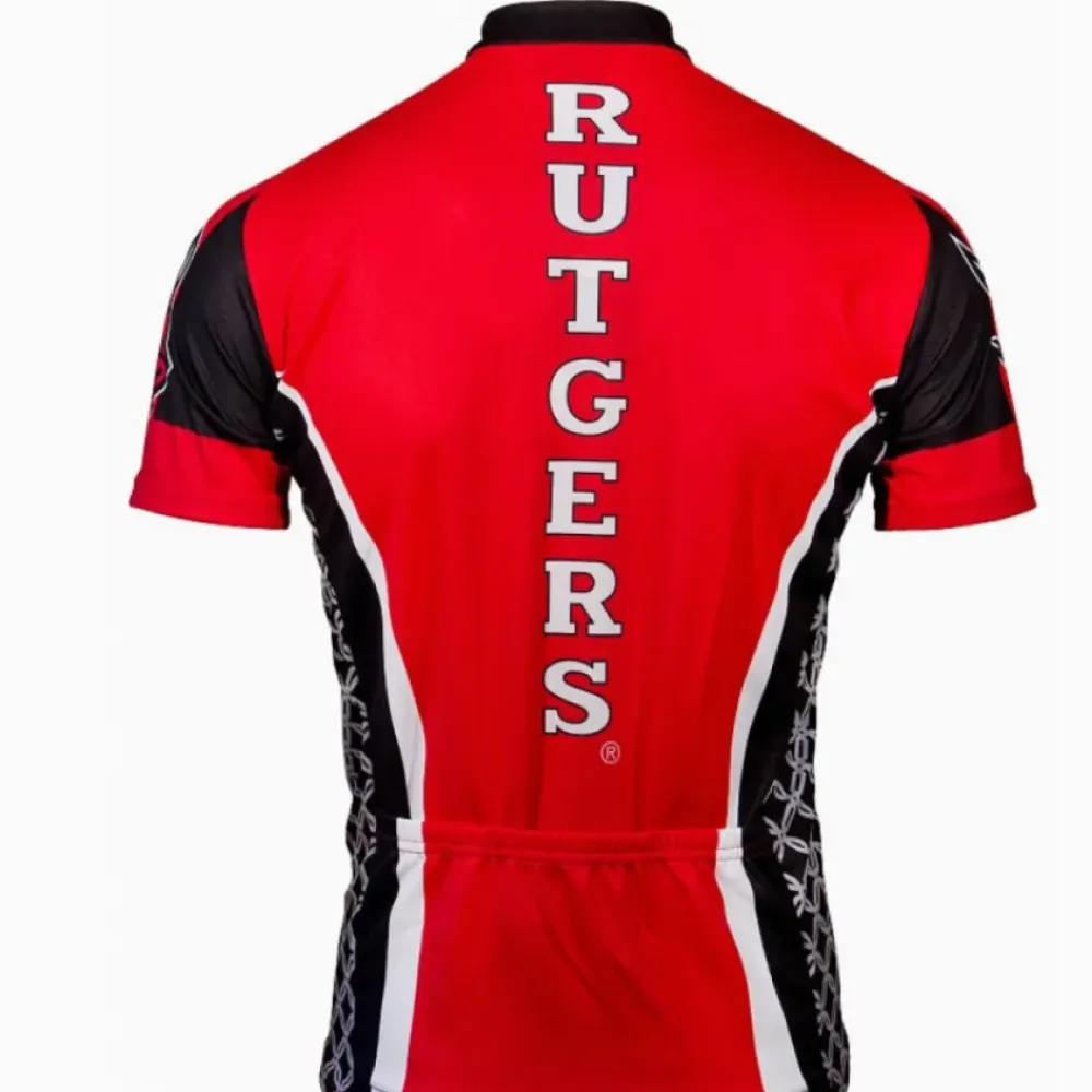 Rutgers WindBreak Cycling Jersey - Red/Black/White