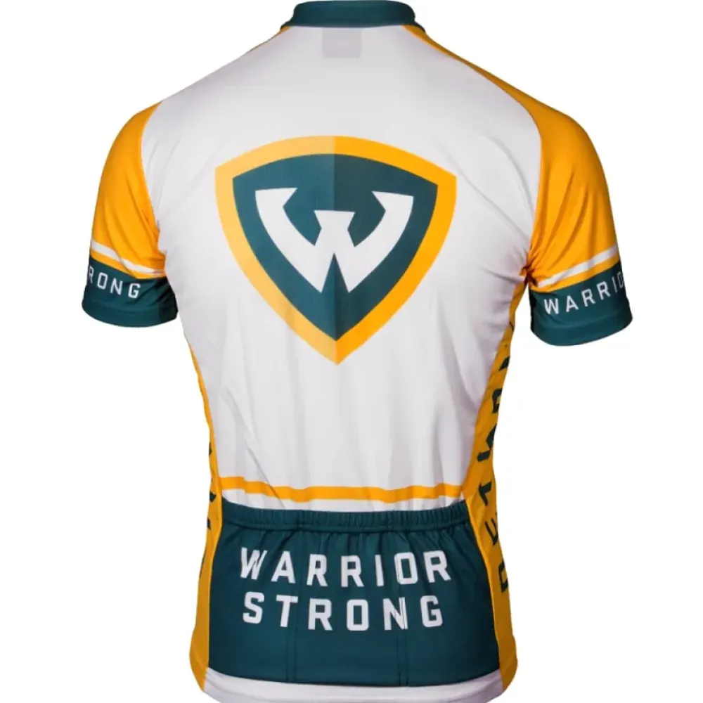 Wayne State Triathlon Cycling Jersey - White/Yellow/Teal/Black