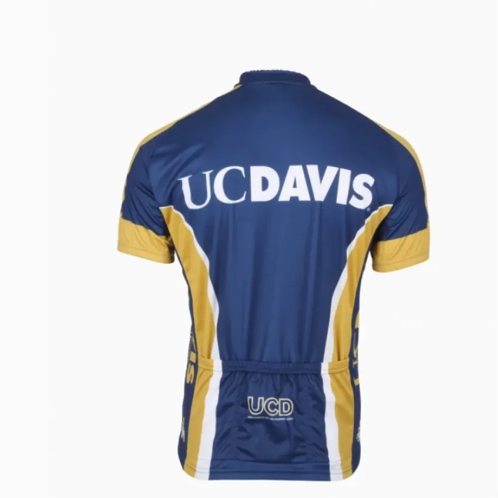 UC Davis Men's Cycling Jersey Navy/Gold/White