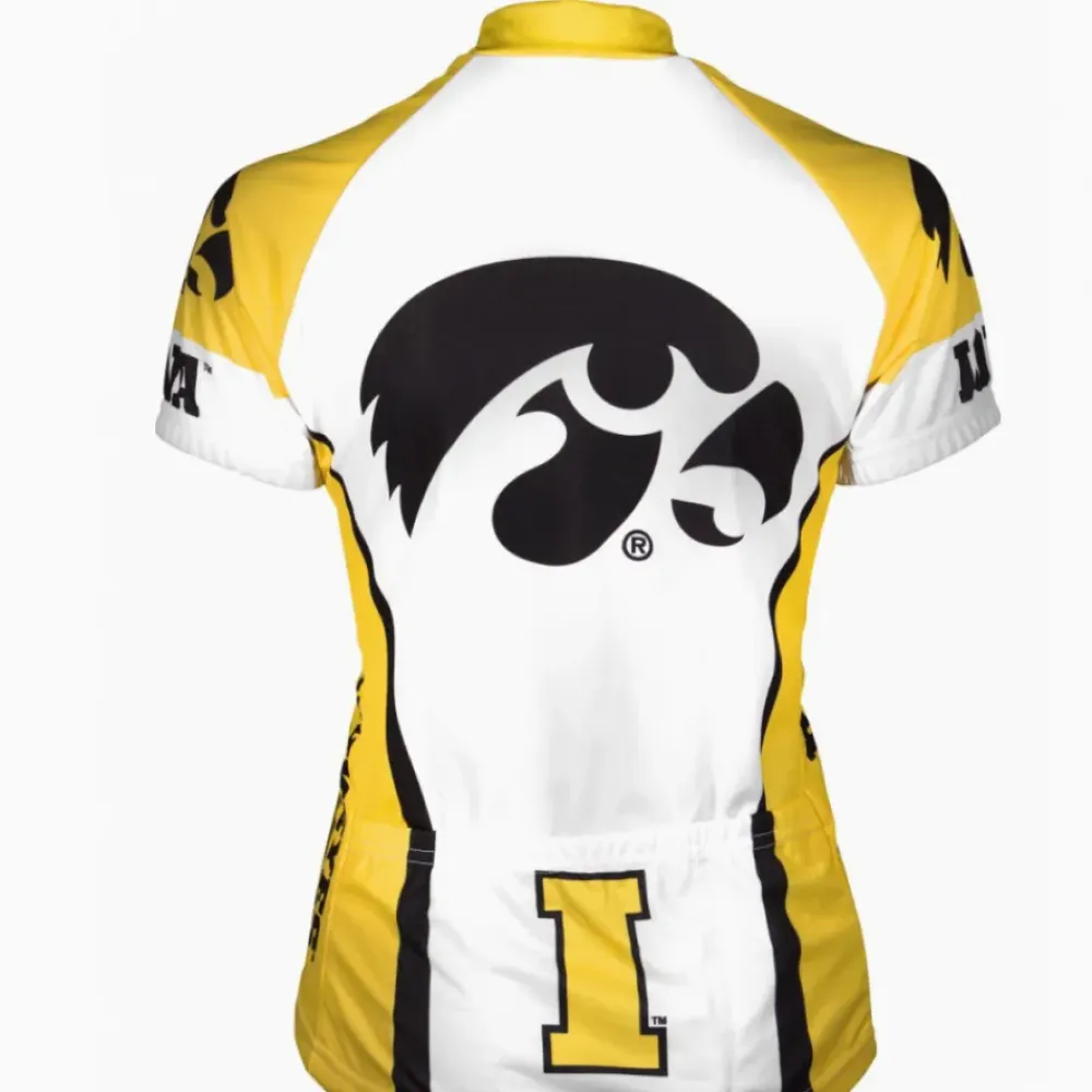 Adrenaline Promotions Iowa Hawkeyes Women's Cycling Jersey, Yellow/White/Black