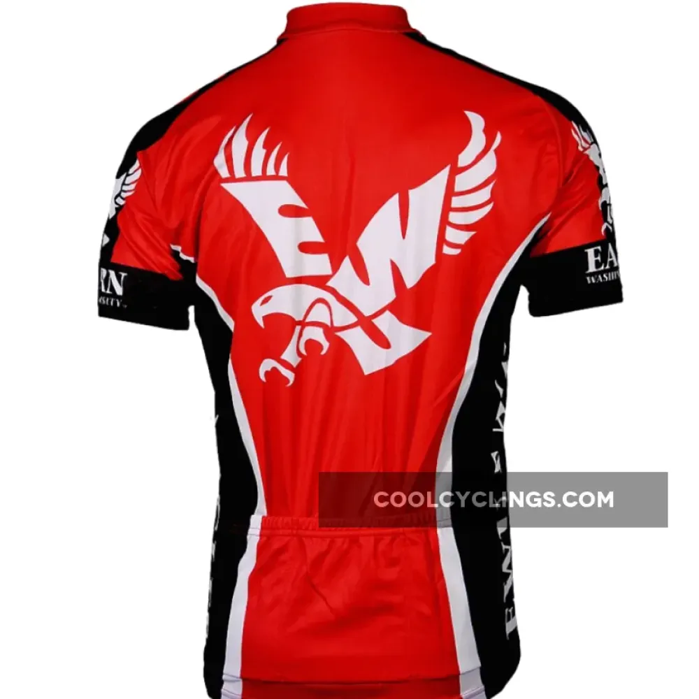 East Washington Eagles Pro Cycling Jersey Bold Eagle Logo Red/Black