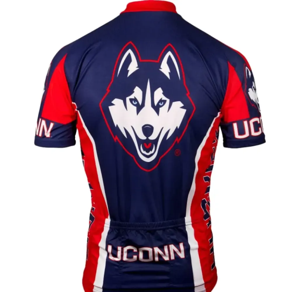 Adrenaline Promotions UConn Men's Official College Team Cycling Sport Jersey/Red/Navy