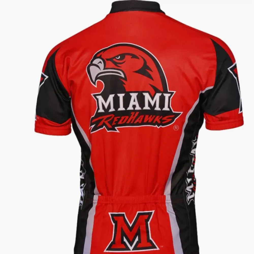 Miami Ohio Men's Cycling Jersey/Red/Black/White