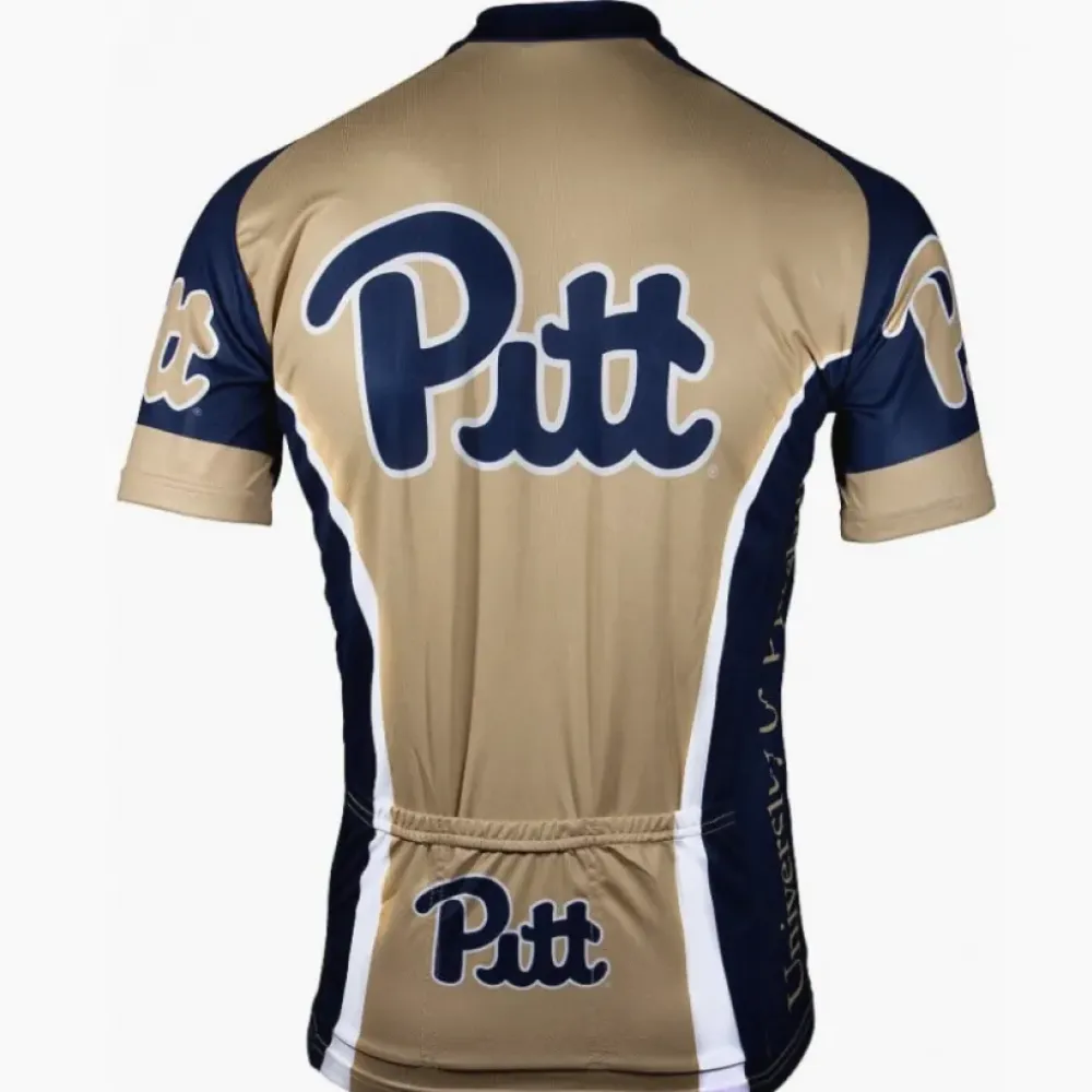 Pitt Men's Cycling Jersey Gold/Navy/White