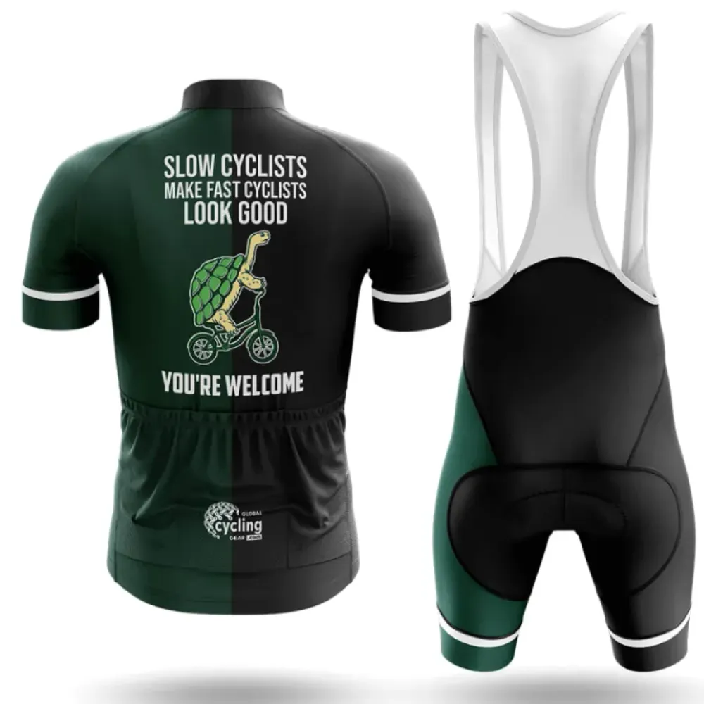Slow Cyclist V6 Cycling Jersey/Black/Green