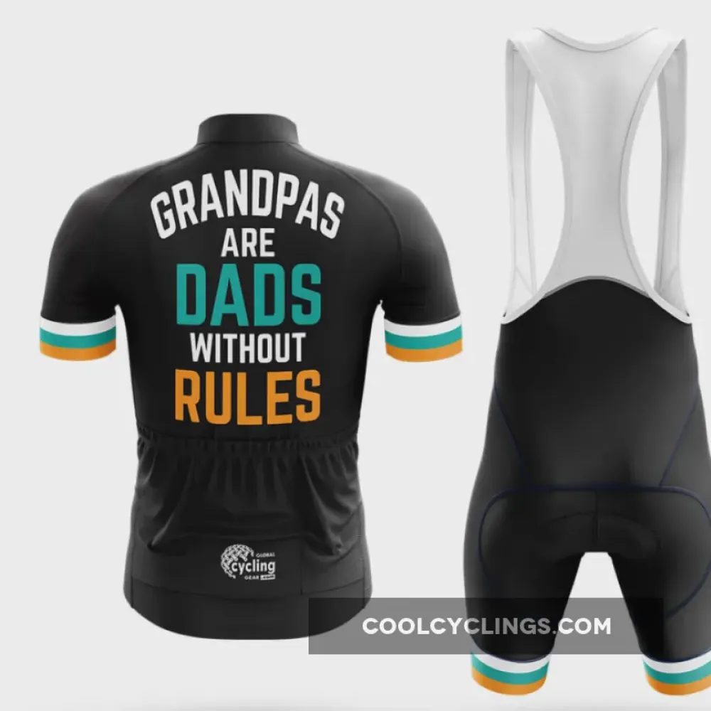 Grandpas Long Sleeve Cycling Jersey/Black/Green/Brown