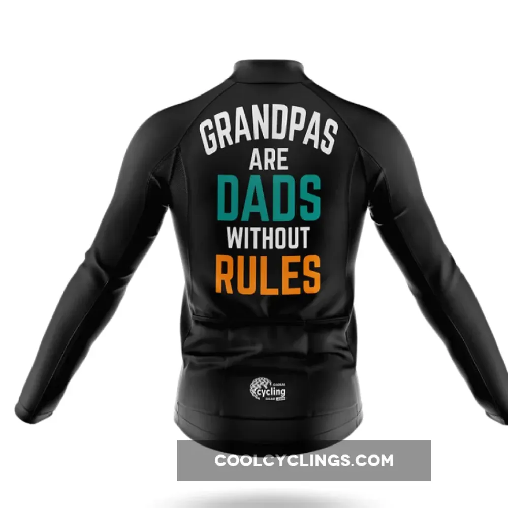 Grandpas Long Sleeve Cycling Jersey/Black/Green/Brown