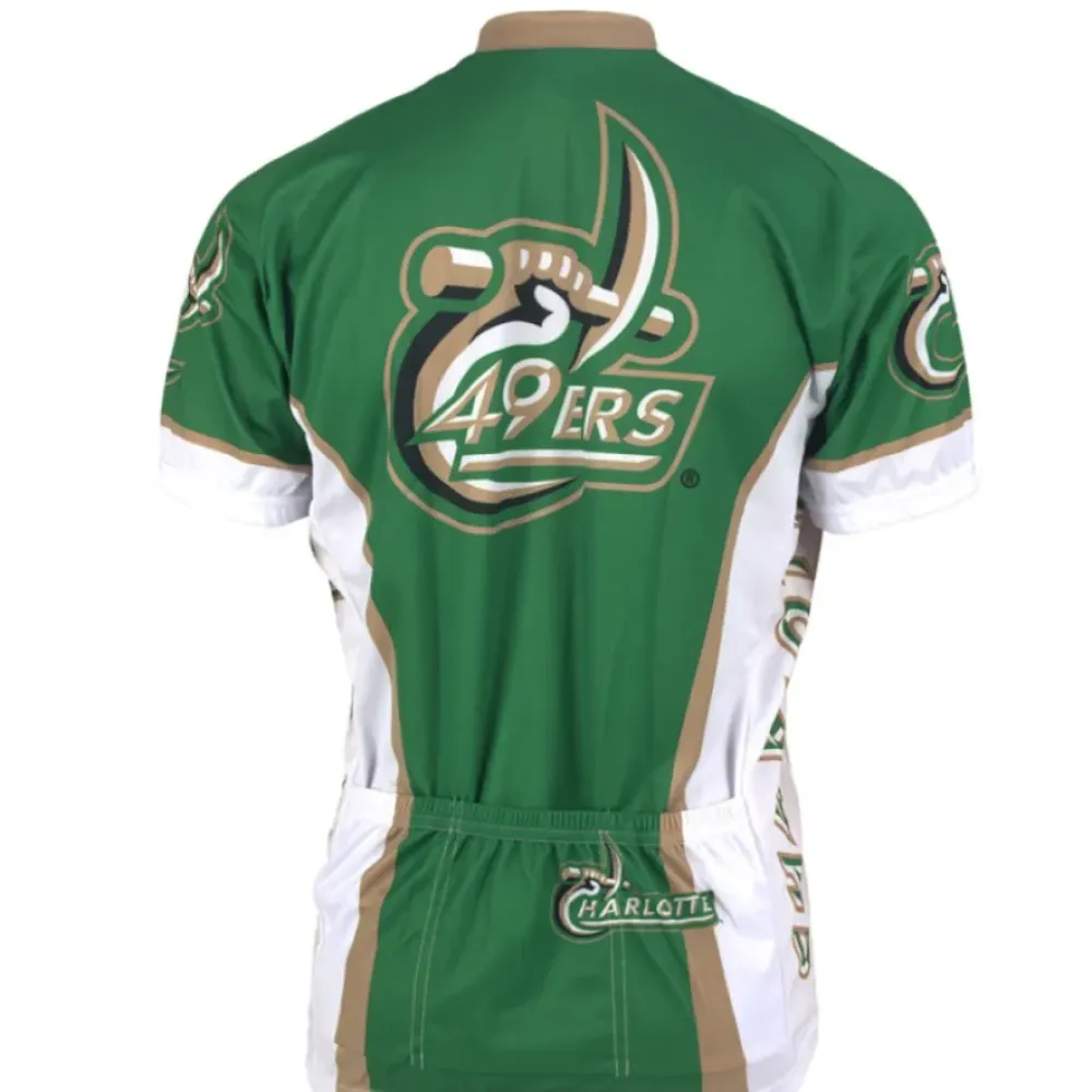 Adrenaline UNC Charlotte 49ers Cycling Jersey - Official Team Uniforms Green/White/Brown