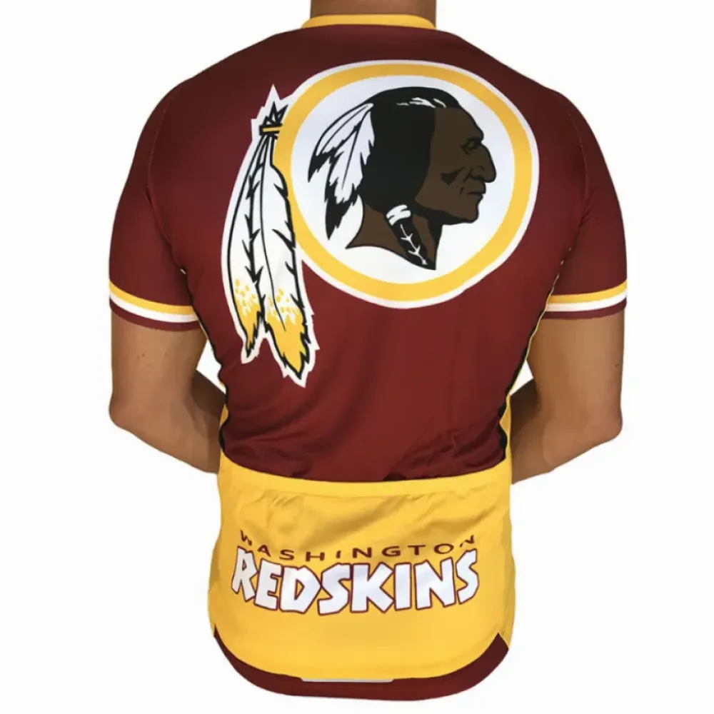NFL Washington Redskins Short Sleeve Cycling Jersey/Burgundy/Gold/White