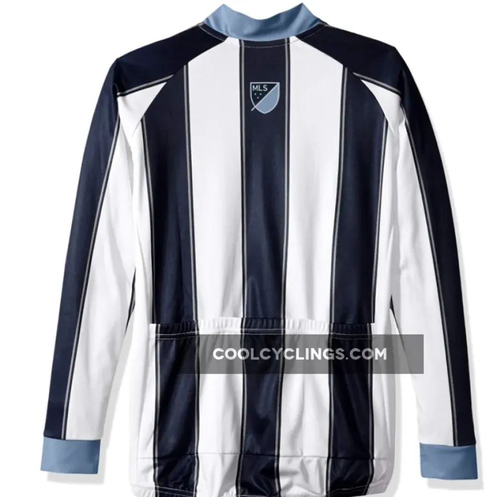 Vonix MLS Sporting Kansas City Long Sleeve Cycling Jersey/White/Navy