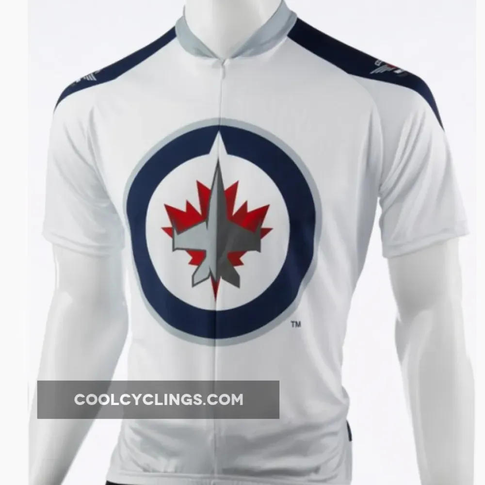 Winnipeg Jets Cycling Kit - Jersey/Arm Warmers/Bib Shorts/White/Navy/Red