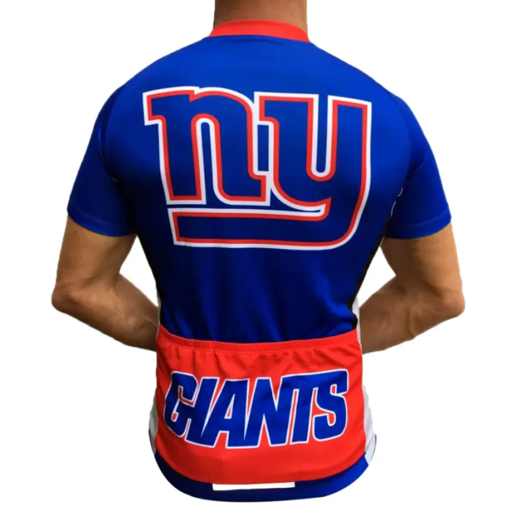 NFL New York Giants Short Sleeve Cycling Jersey/Blue/Red
