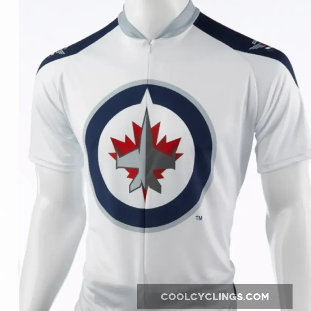 Winnipeg Jets Cycling Jersey White/Navy/Gray