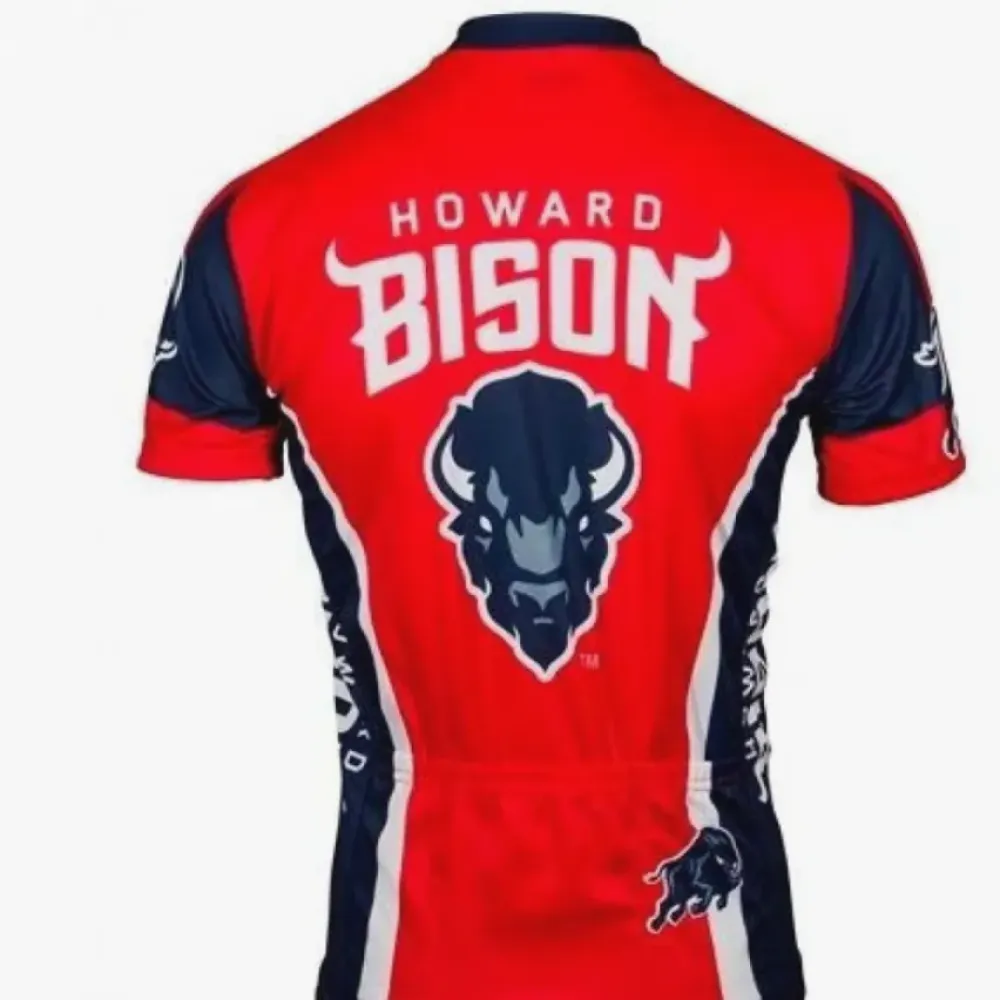 Howard Bison Short Sleeve Cycling Jersey/Red/Black