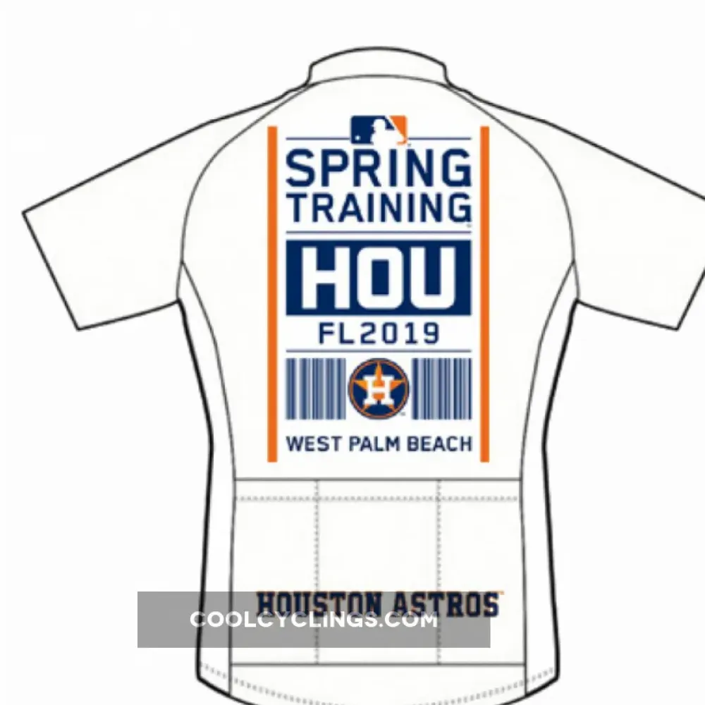 MLB Houston Astros 2019 Cycling Jersey/White/Orange/Navy