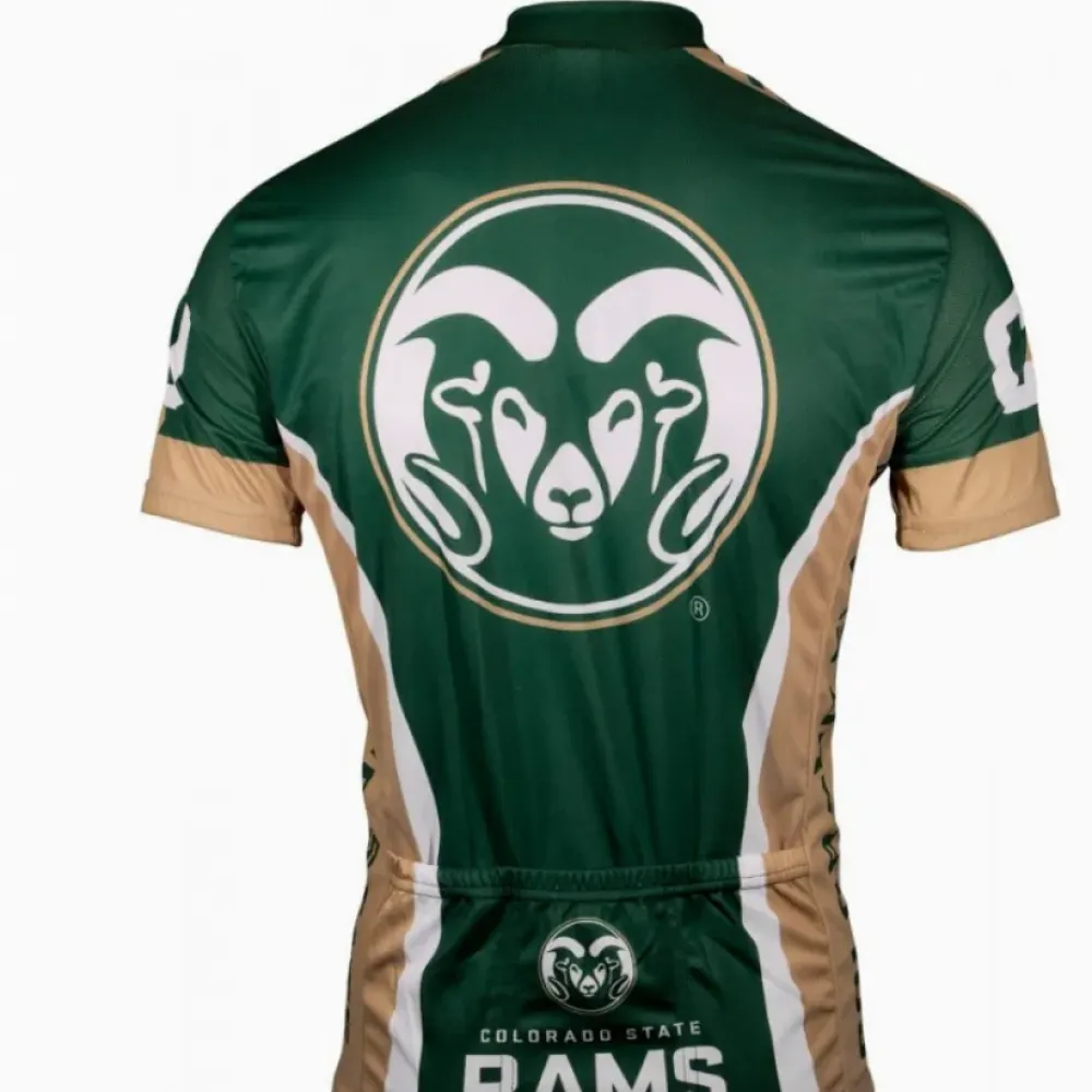 Adrenaline Pro  NCAA CSU Rams Cycling Jersey - Official State Merino/Green/White/Brown