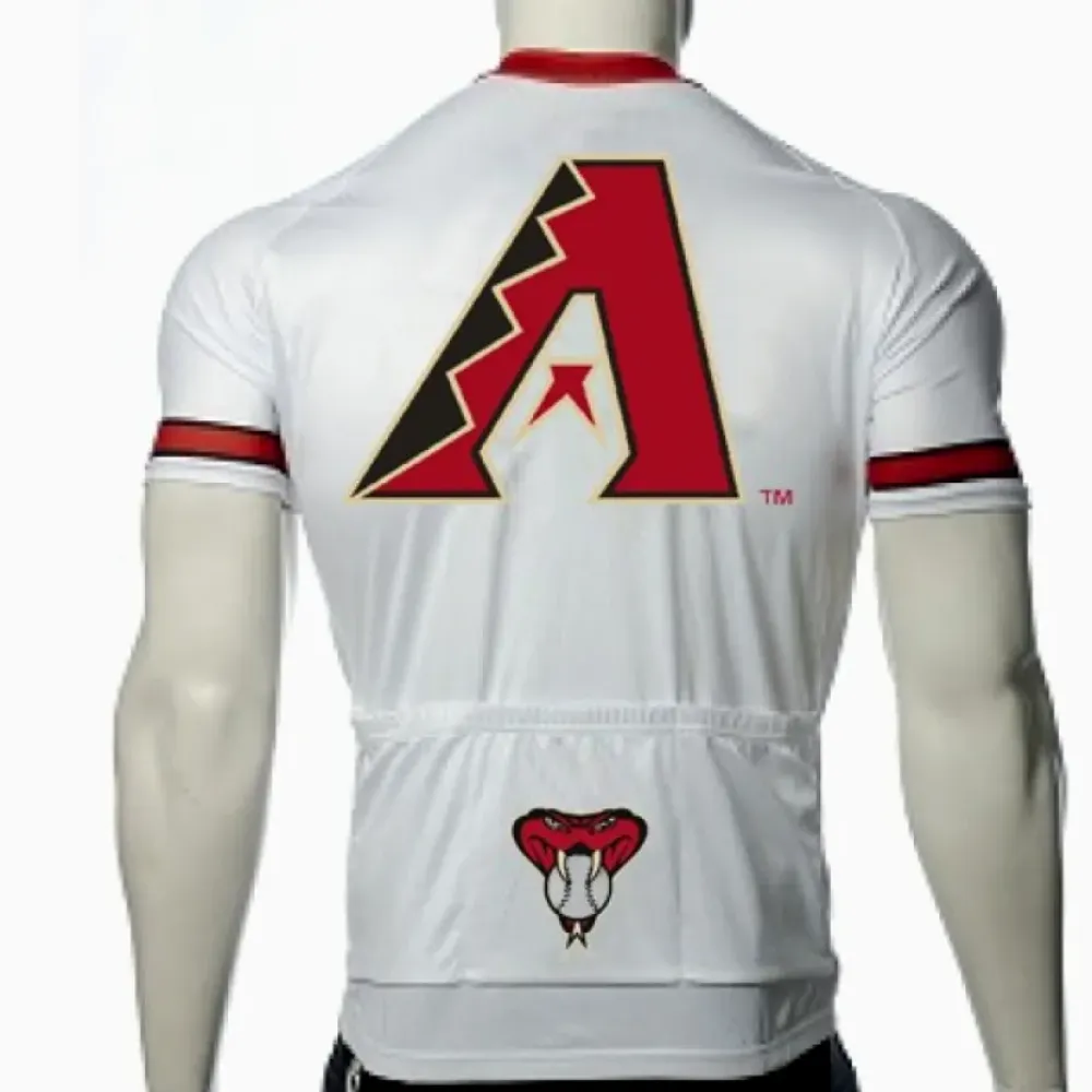 MLB Arizona Diamondbacks 2019 Road Cycling Jersey White/Red