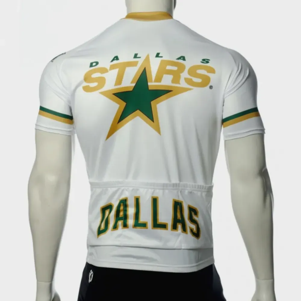 Dallas Stars Cycling Jersey Bib Shorts Arm Warmers White/Gold/Black
