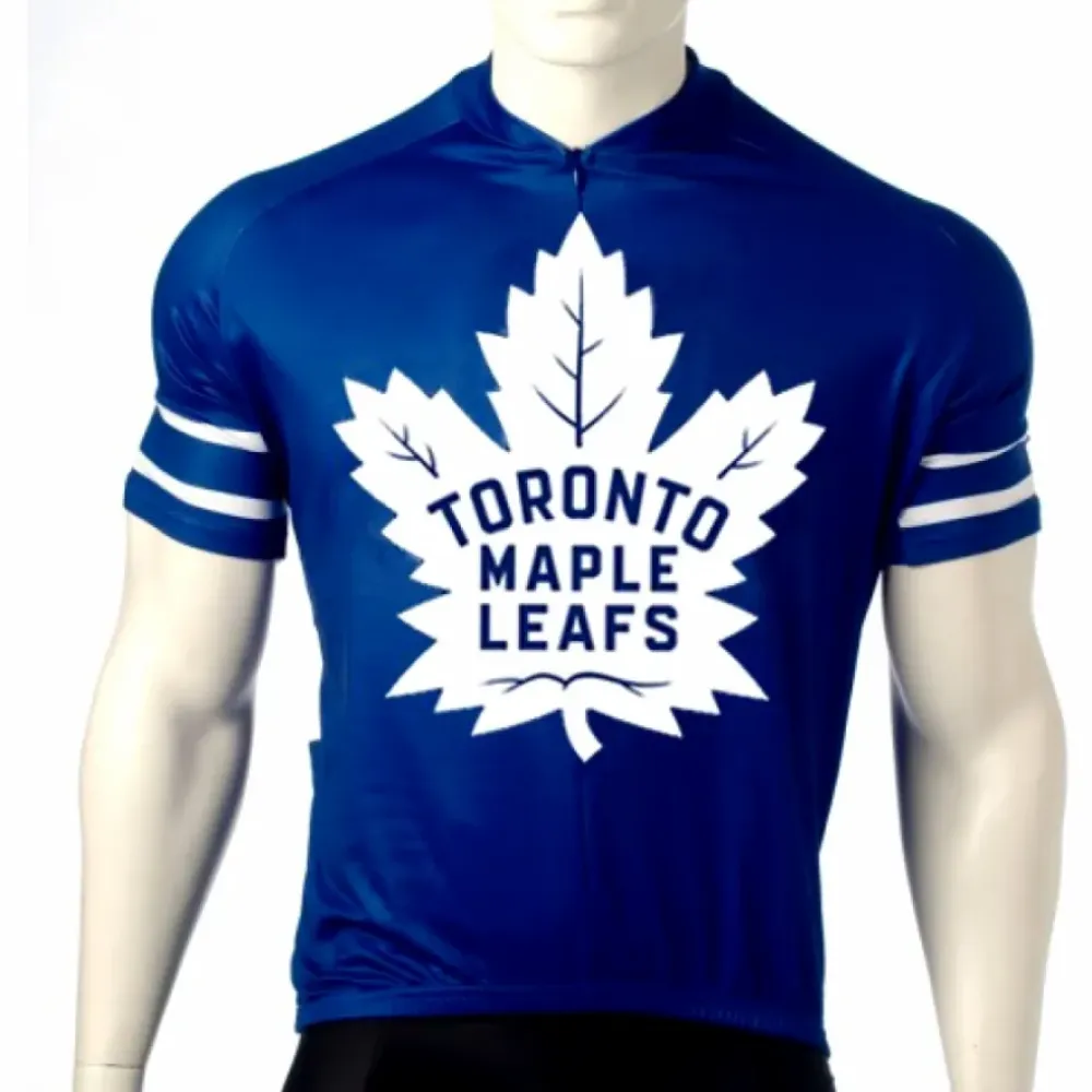 Toronto Maple Leafs Cycling Jersey Bib Shorts Arm Warmers Blue/Black