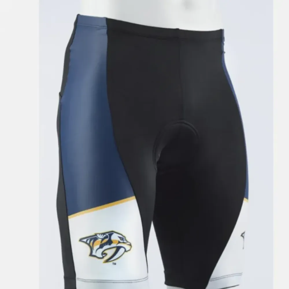 NHL Nashville Predators Cycling Jersey Bib Shorts Arm Warmers White/Black/Gold