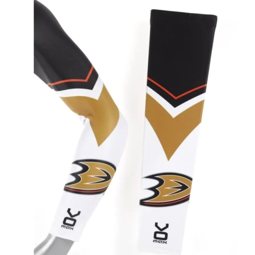 Anaheim Ducks Cycling Jersey Bib Shorts Arm Warmers White/Gold/Black