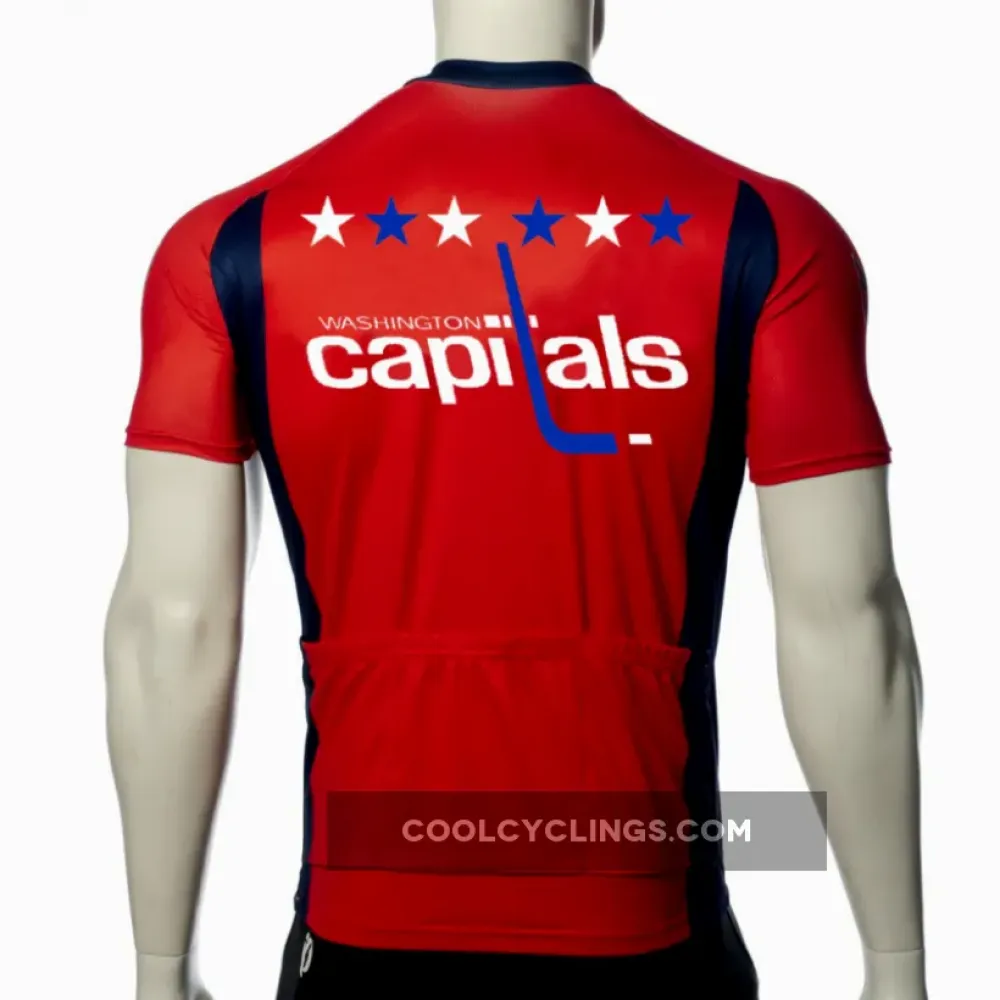 Washington Capitals Star Hockey Cycling Jersey/Red/White/Black