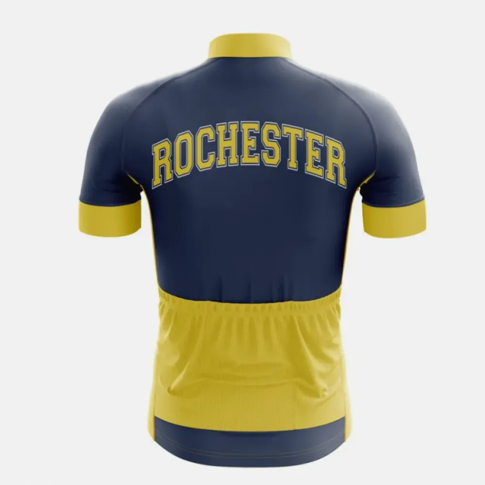Rochester University Cycling Jersey - Blue/Yellow