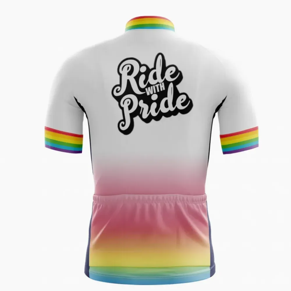Ride With Pride Cycling Jersey Rainbow/White/Purple
