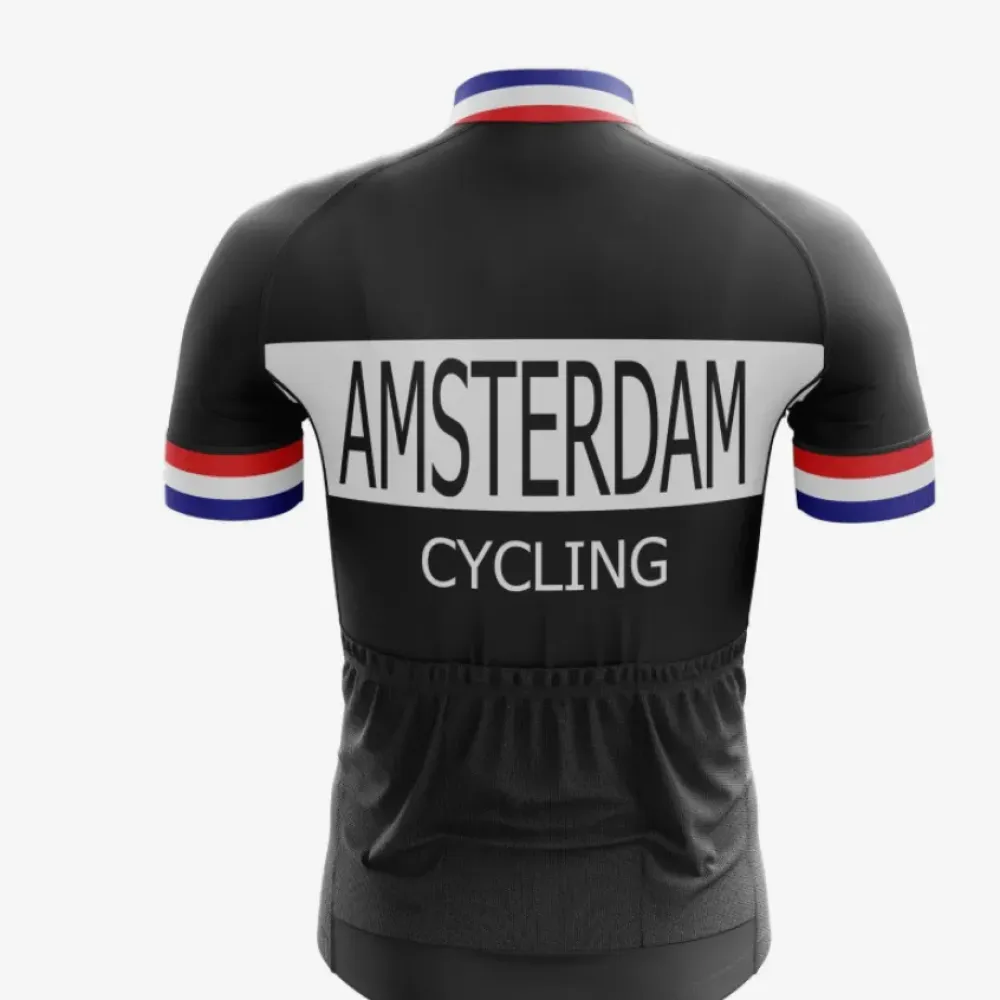 Amsterdam Cycling Club Black Jersey/Red/Blue