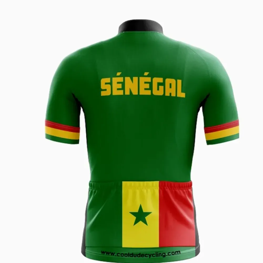 Senegal Cycling Jersey   Energy-Boosting   Green/Yellow/Red