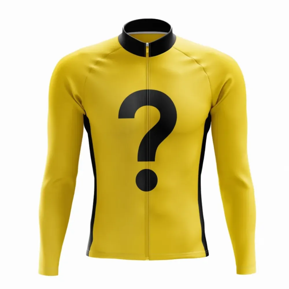 Custom Long Sleeve Cycling Jersey & Bib Shorts Kit Yellow/Black