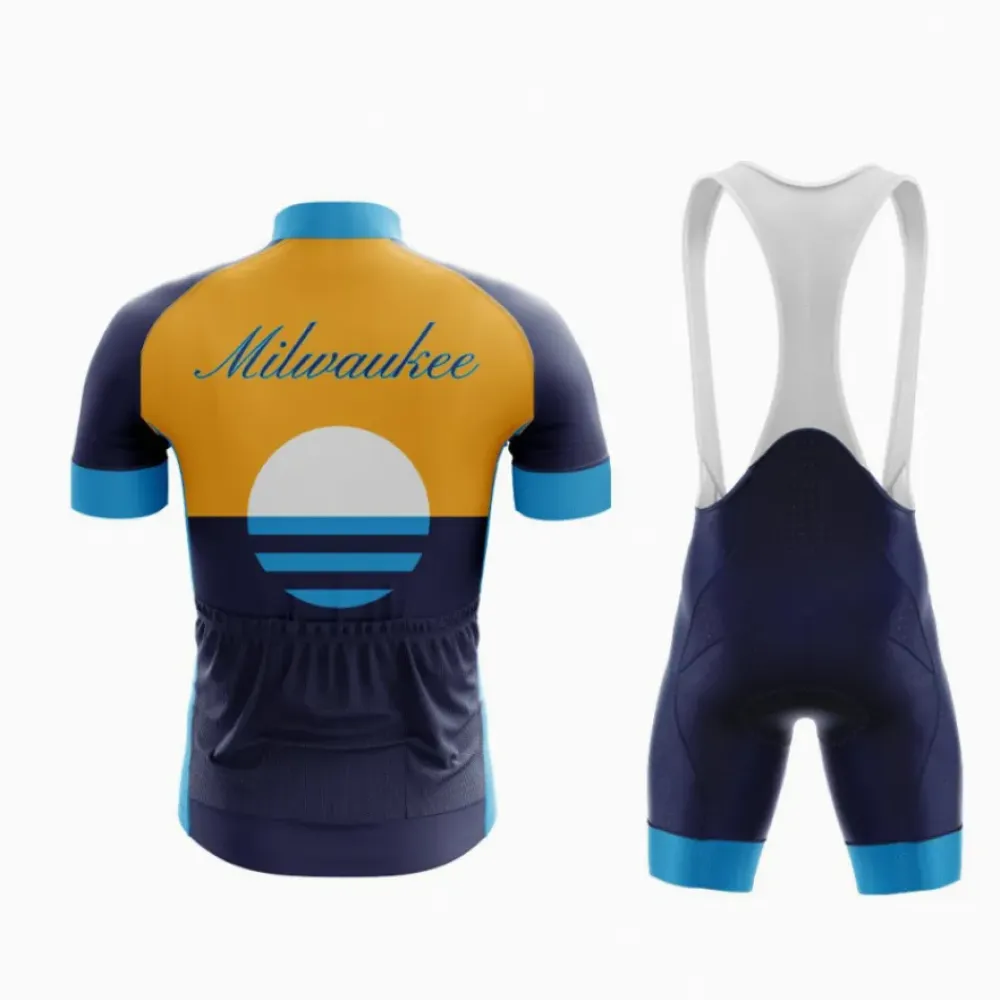 Milwaukee Flag Cycling Kit - Ocean Sun Inspired Jersey & Shorts