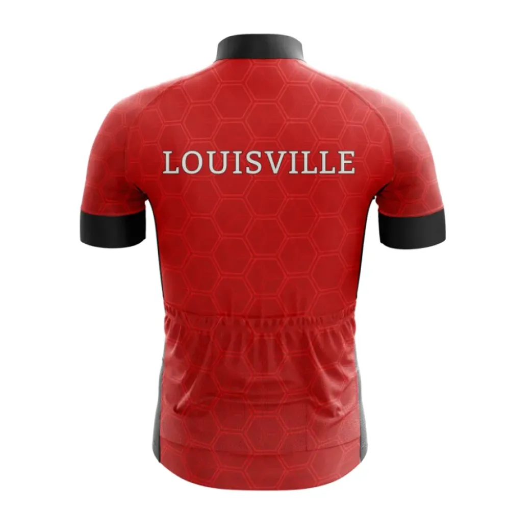 Louisville Cycling Jersey - Bold Red/Black/Grey