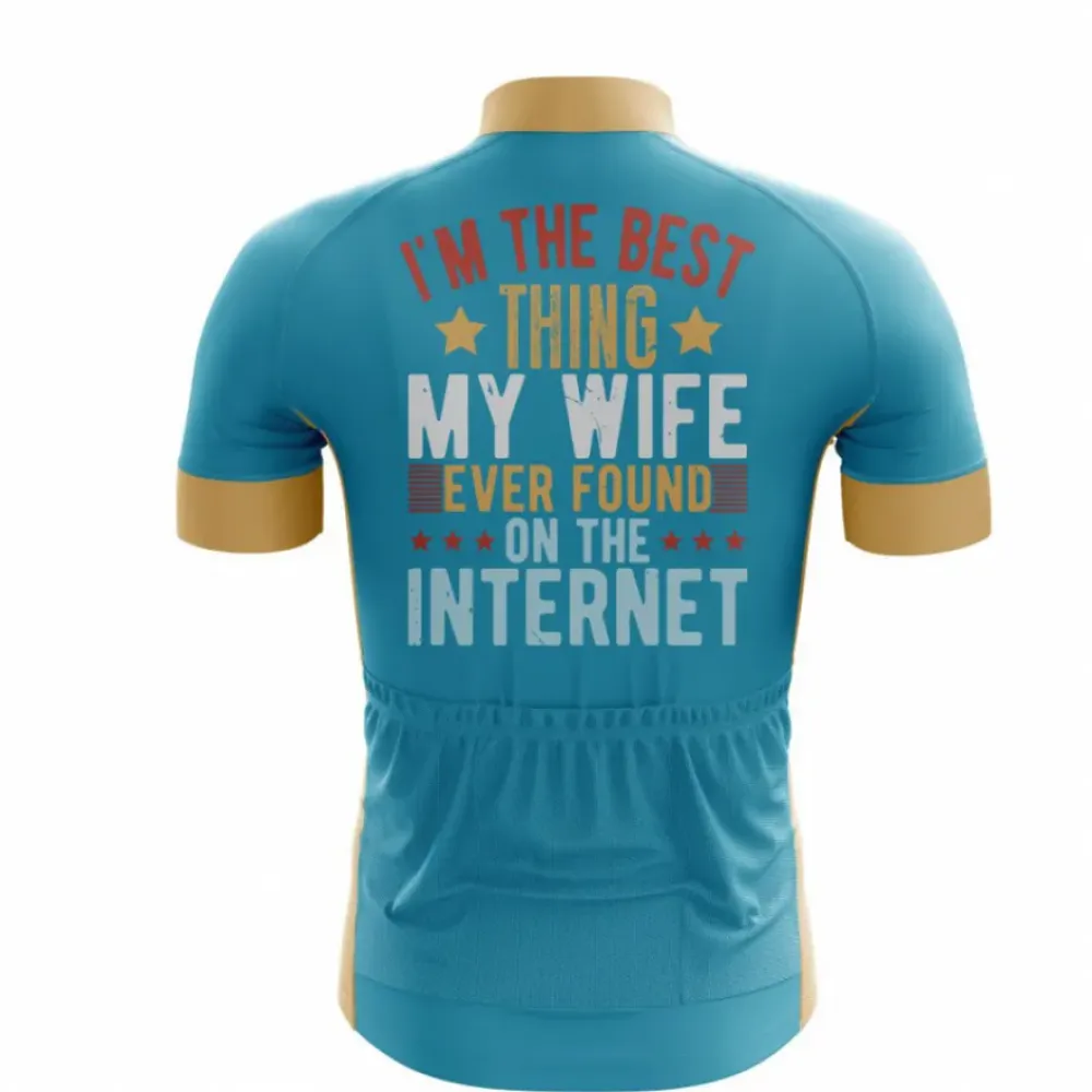 Best On The Internet Cycling Jersey/Teal/Gold