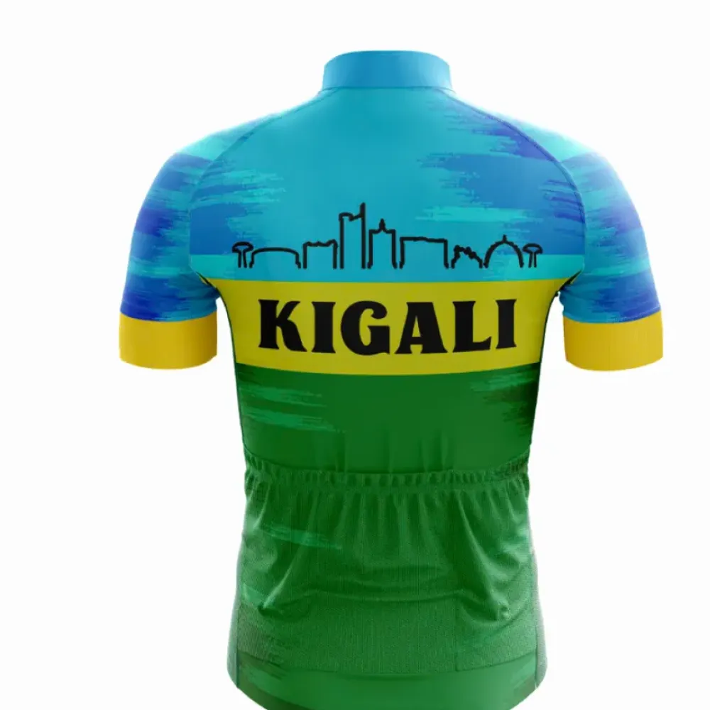 Kigali Cycling Jersey - Turquoise/Blue/Green