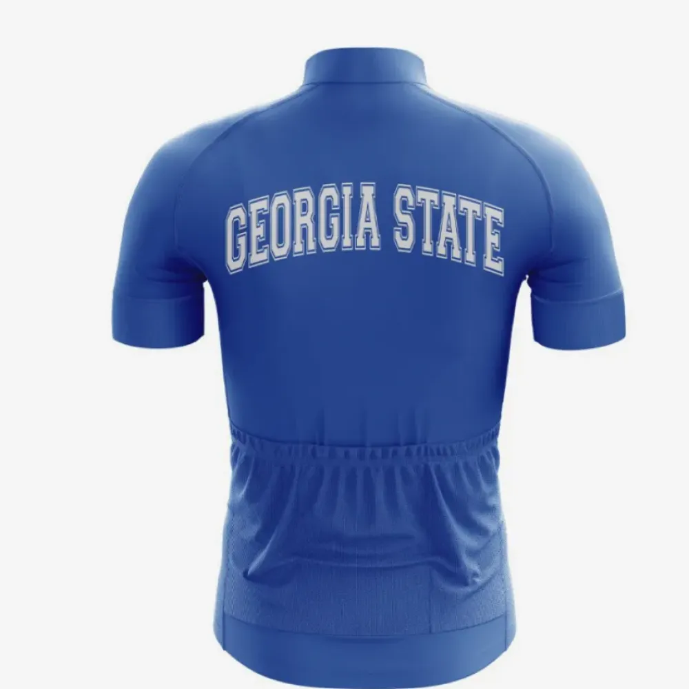 Georgia State Cycling Jersey Short Sleeves Blue