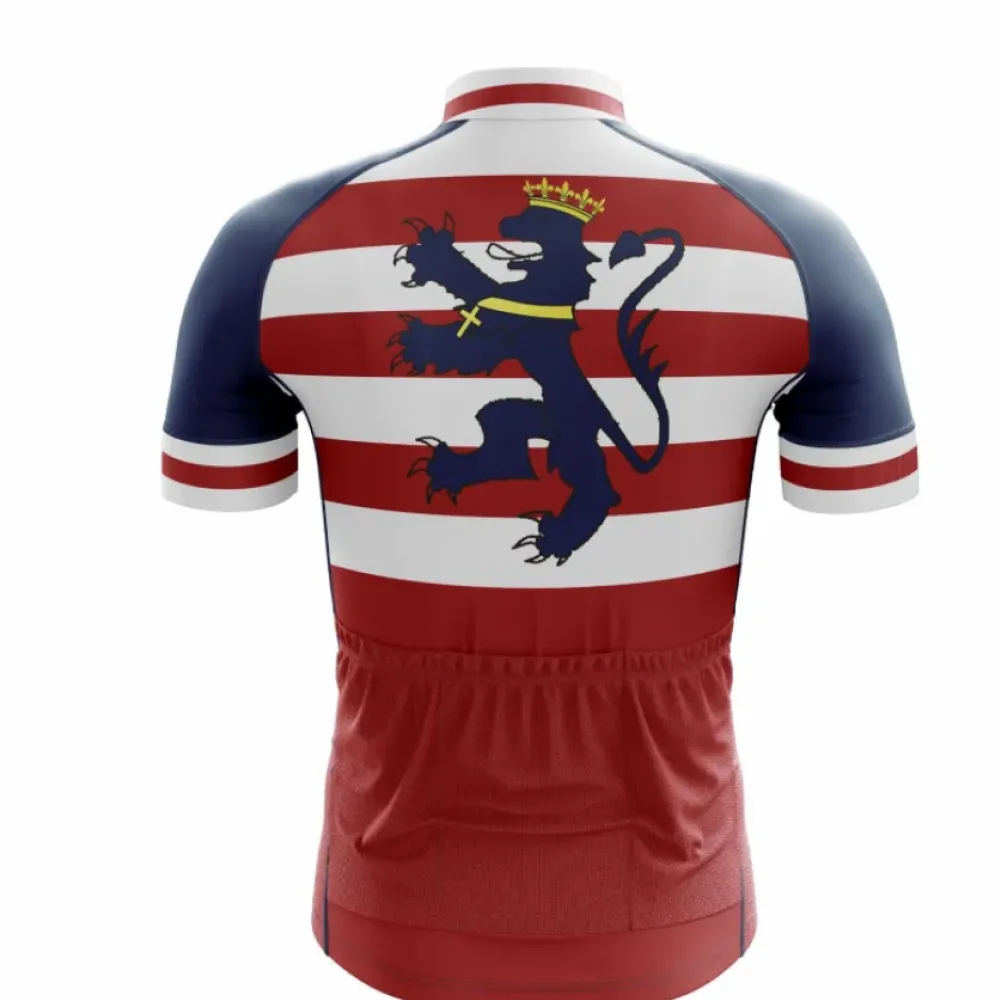 Brugge Flanders Cycling Jersey - Stylish Striped Design Red/White/Navy