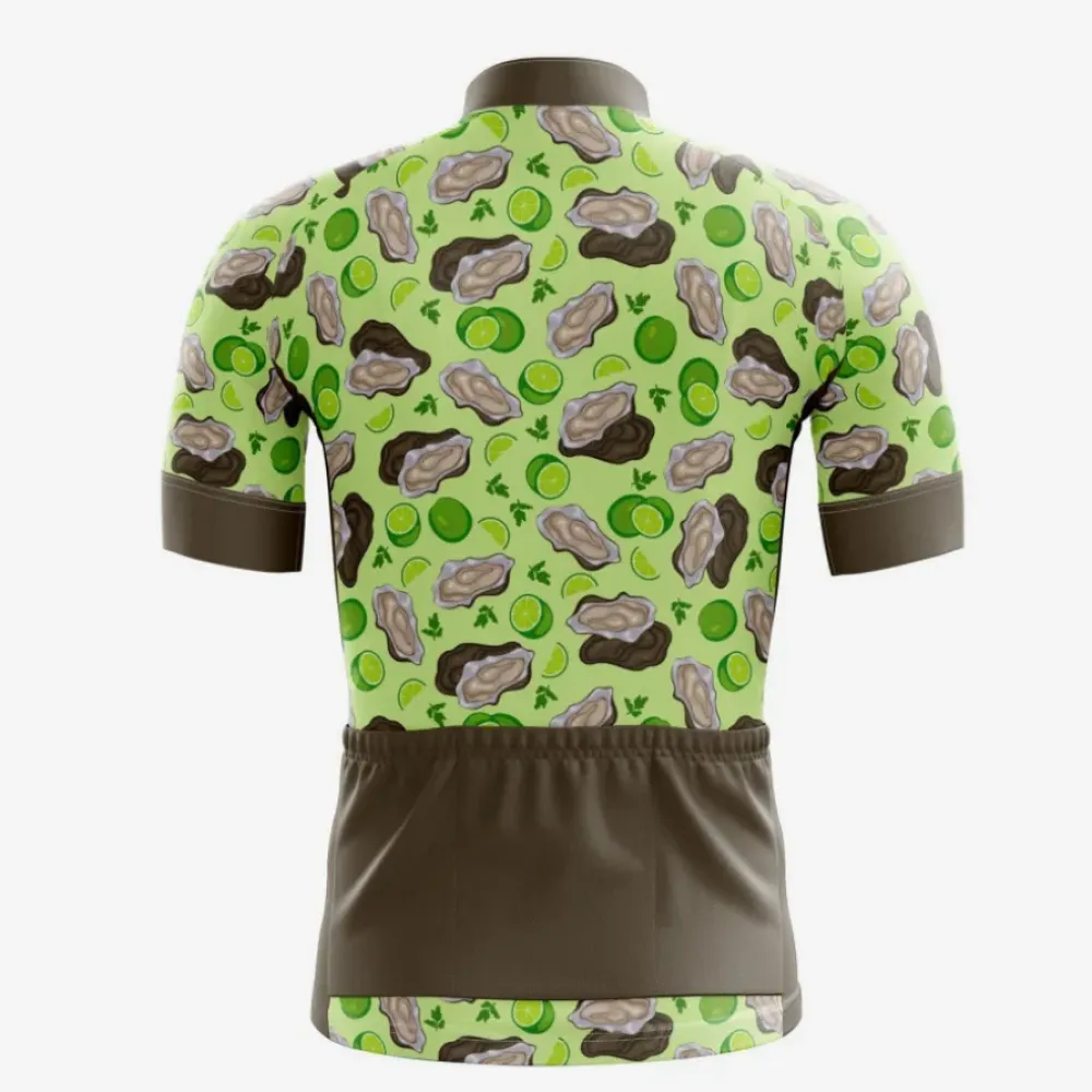 Oysters Cycling Jersey - Lime/Green/Black