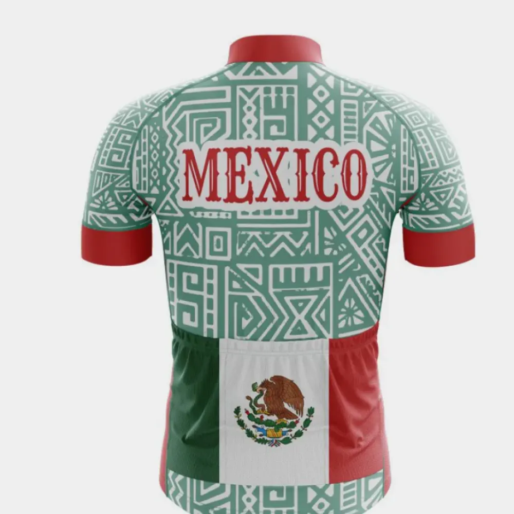 Mexico Aztec Red-White Cycling Jersey