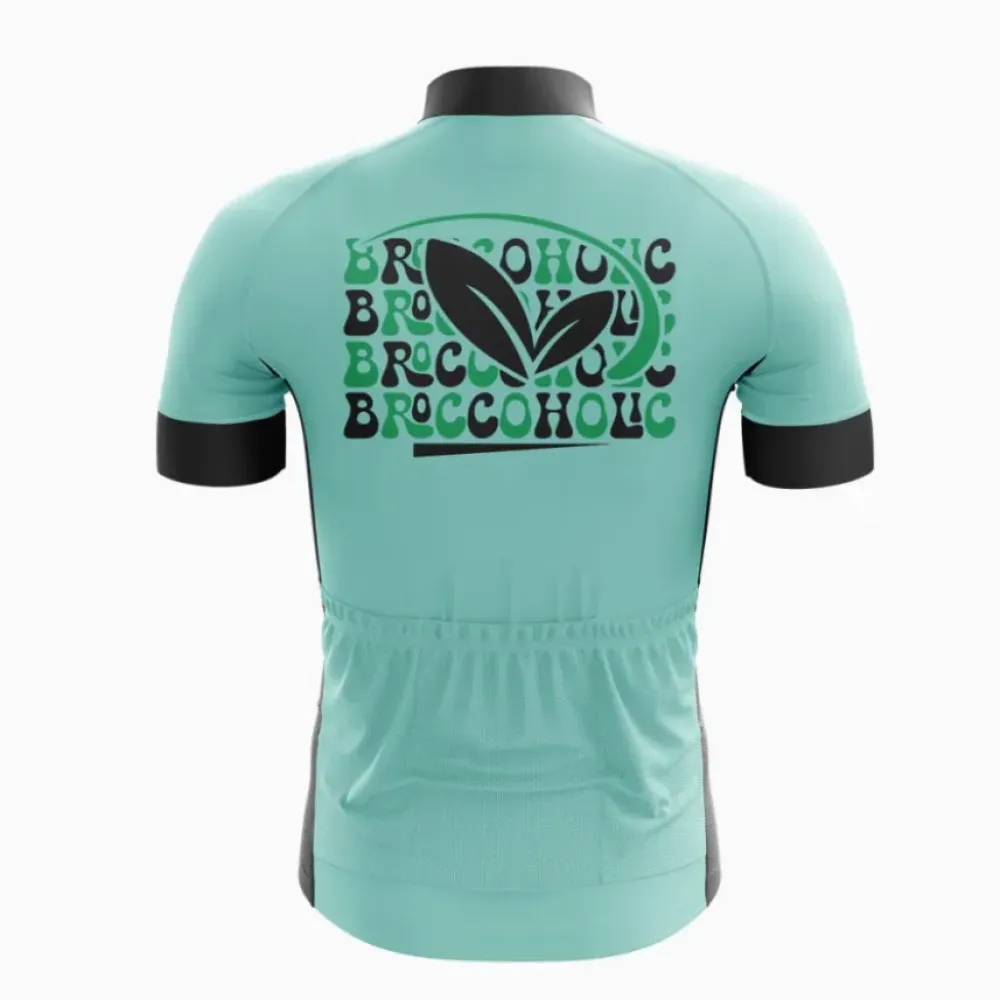 Broccoholic Lime Mint & Black Cycling Jersey