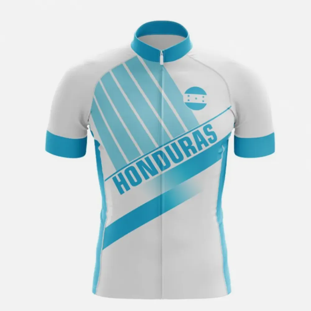 Honduras Cycling Jersey Short Sleeve/Teal/White