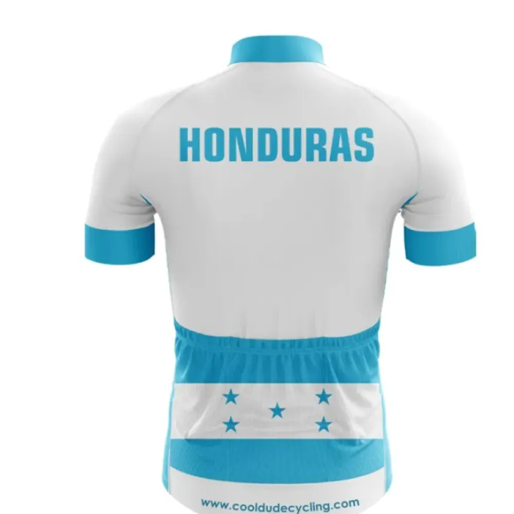 Honduras Cycling Jersey Short Sleeve/Teal/White