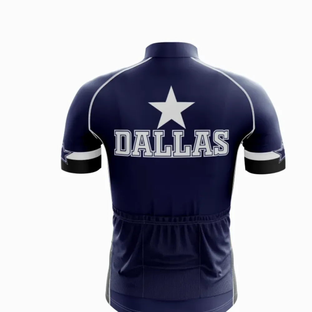 Dallas Cycling Jersey Short Sleeve Navy/White/Grey