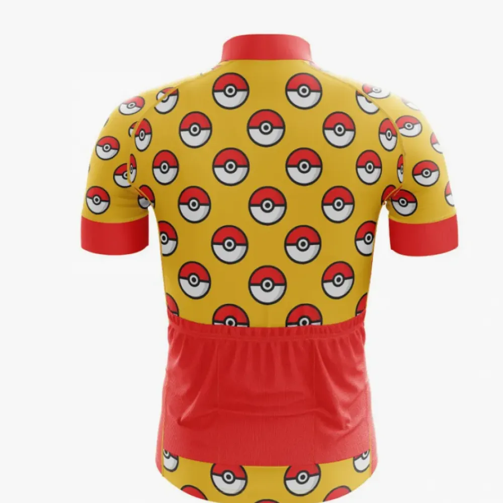 Pokemon Bold Colorful Cycling Jersey Design Yellow/Red