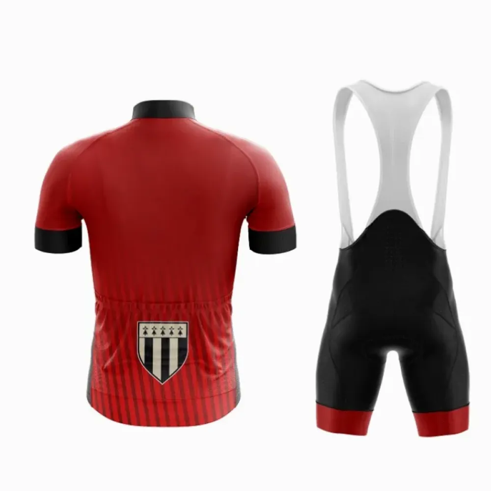 Rennes Cycling Jersey Short Sleeve/Red/Black