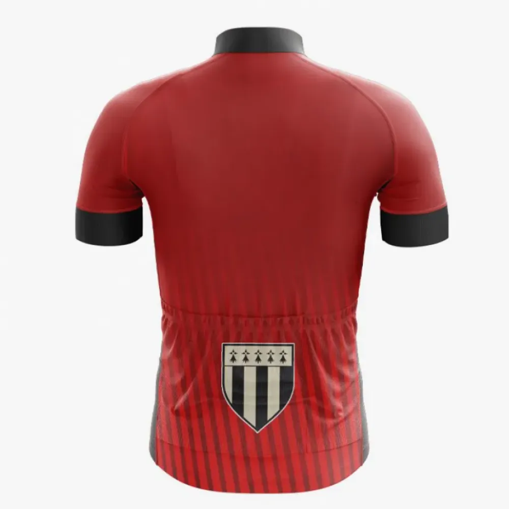 Rennes Cycling Jersey Short Sleeve/Red/Black
