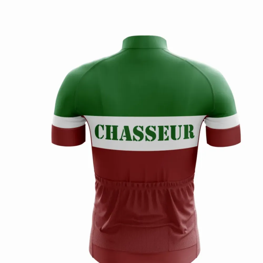 Chasseur Cycling Jersey Short Sleeve Green/Burgundy/White