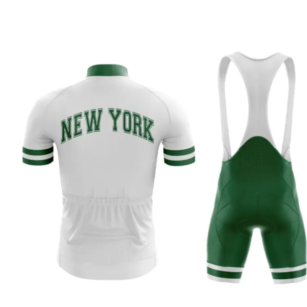 New York Cycling Shorts Kit with Jersey/White/Green